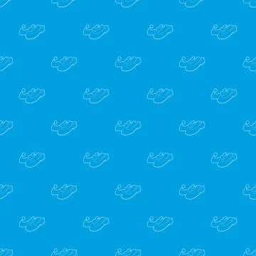 Arabic shoes pattern vector seamless blue Stockillustratie