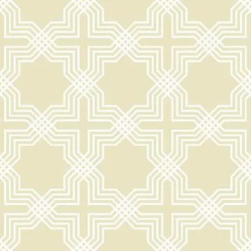 Arabic style, cross seamless line ornate texture. Vector Stock Illustration