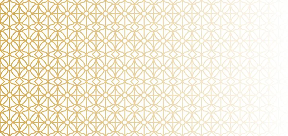 Arabic style golden seamless pattern. Illustrazione stock