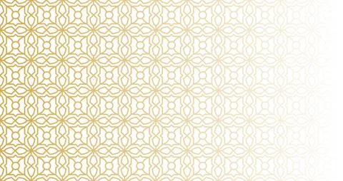 Arabic style golden seamless pattern. Stock Illustration