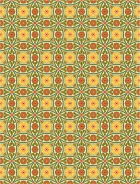 Arabic Style  Ornamental Textile Seamless Pattern Stock Illustration