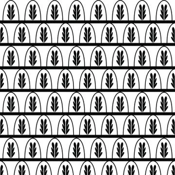Arabic style seamless abstract pattern. Black and white texture. Stock Illustration