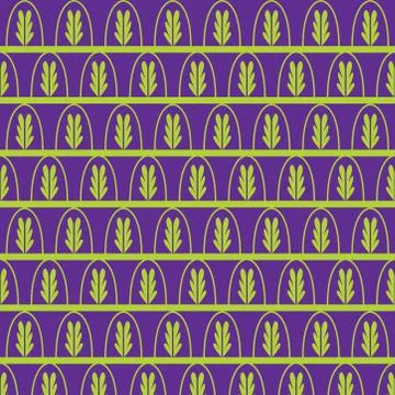 Arabic style seamless abstract pattern. purple and yellow texture. hand drawn Stock Illustration