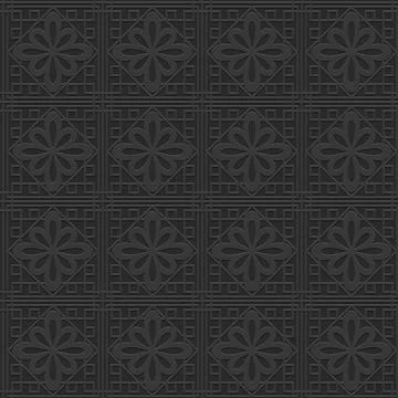 Arabic style seamless pattern, arabesque ornate black monochrome pattern Stockillustratie