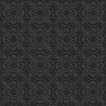 Arabic style seamless pattern, arabesque ornate black monochrome pattern, vec Stockillustratie