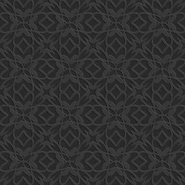 Arabic style seamless pattern, arabesque ornate black pattern realistic illus Stock Illustration