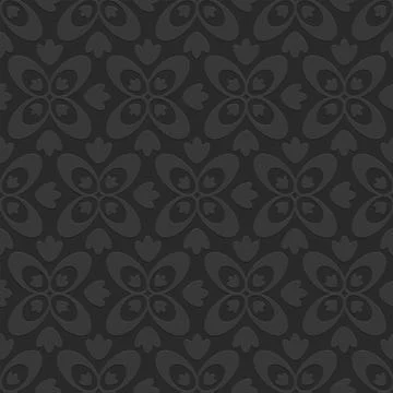 Arabic style seamless pattern, arabesque ornate black monochrome pattern, vec Stock Illustration
