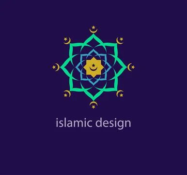 Arabic style vector logo design template. Stock Illustration