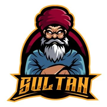 Arabic Sultan E Sport Gaming Logo. Sultan vector E Sport Stock Illustration