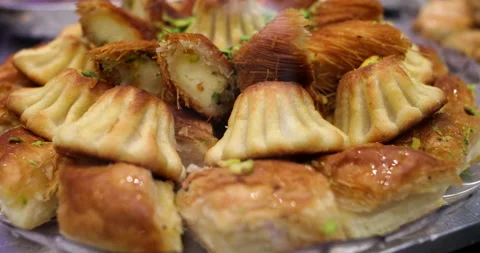 Arabic sweets Stock Footage 168112891
