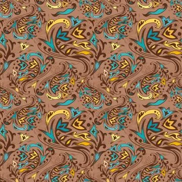 Arabic swirl pattern Stock Illustration