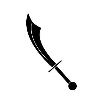 Arabic sword in trendy flat style isolated. Stock Vector illustration. Stock Illustration