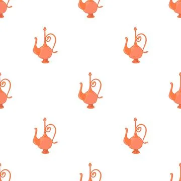 Arabic tea pot pattern seamless vector Stockillustratie