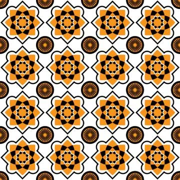 Arabic Tiles Pattern Stock Illustration