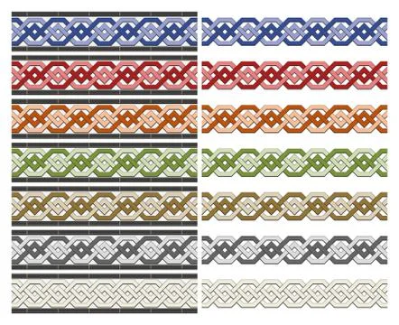 Arabic tiles seamless pattern Stock Illustration