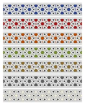 Arabic tiles seamless pattern Stock Illustration