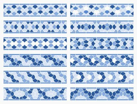 Arabic tiles seamless pattern Stock Illustration