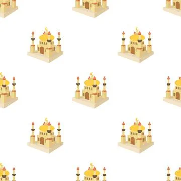 Arabic town pattern seamless vector イラスト素材