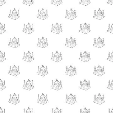 Arabic town pattern vector seamless イラスト素材