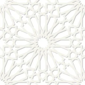 Arabic transparent seamless pattern Stock Illustration