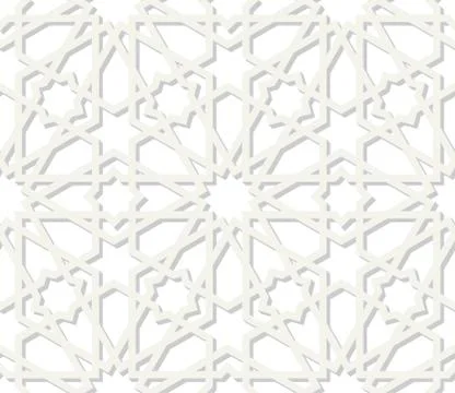 Arabic transparent seamless pattern Stockillustratie