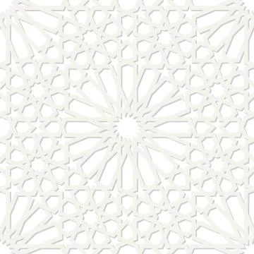 Arabic transparent seamless pattern Stock Illustration