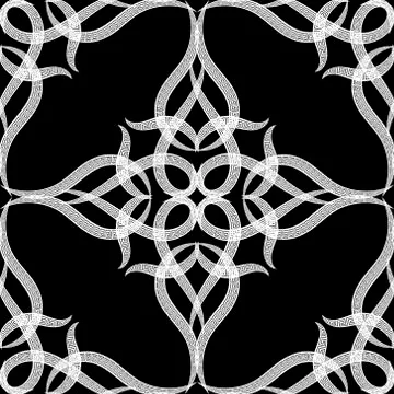 Arabic vector seamless pattern. Ethnic greek style background. Abstract flowe 库存插图