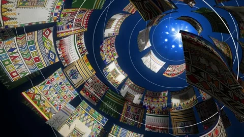 Arabic White Carpets Stock Footage 320018894