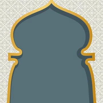 Arabic window design. Ramadan Kareem greeting card. Islamic background art Stock Illustration