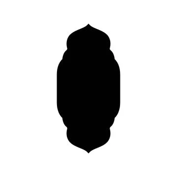 Arabic window shape oriental style, traditional Islamic Ramadan vector frame イラスト素材