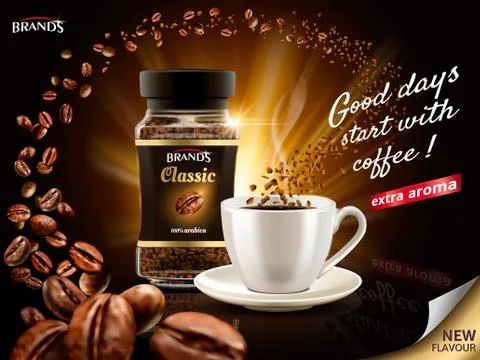 Arabica coffee ad Stock Illustration