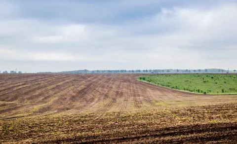 Arable field farm Stock Photos