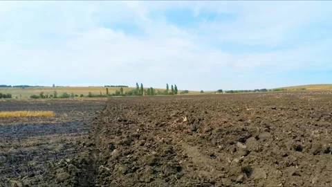 Arable land on the field Stock Footage 89301590