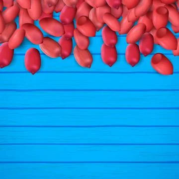 Arachis or peanuts background with red scattered nuts and beans Stock Illustration