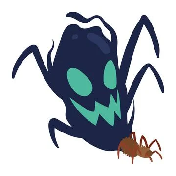 Arachnophobia creature ghost Stock Illustration