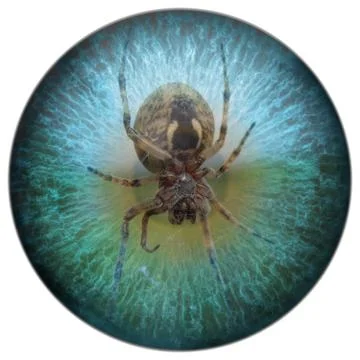 Arachnophobia spider in your sight Stock Illustration