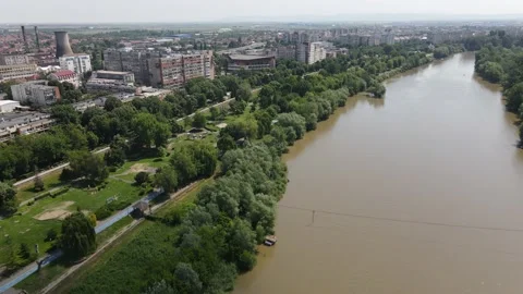 Arad Mures river Stock Footage 137316677