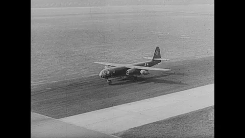 Arado jet bomber taking off Stock Footage 103384766