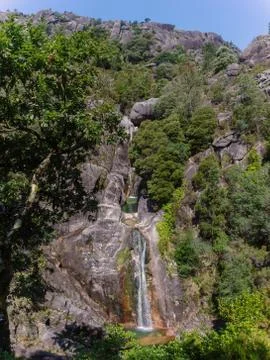 Arado waterfall, in Gers, during the spring Stock Photos