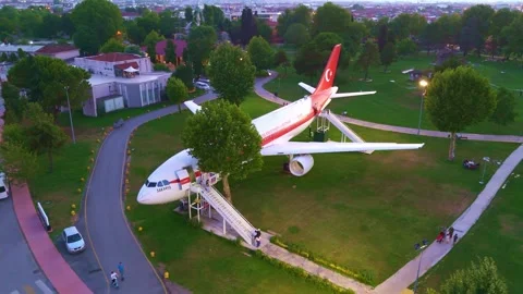 Araflane airplane on the ground with a. Stock Footage 284656766