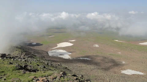 Aragats Mountain peak Stock Footage 32818499