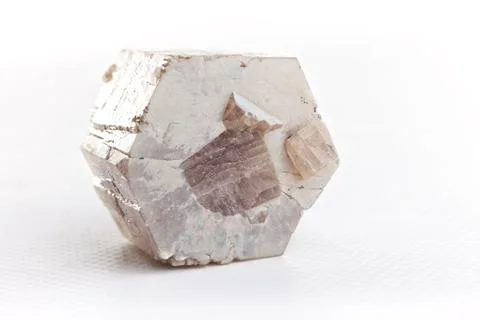 Aragonite on white background. Foto stock