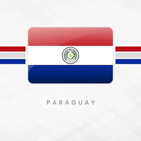 Araguay Flag Button 3D Glossy Icon Red White Blue Horizontal Stripes and Seal Stock Footage 332062812