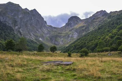 Aran Valley, forests, rivers, waterfalls, mountains Foto stock