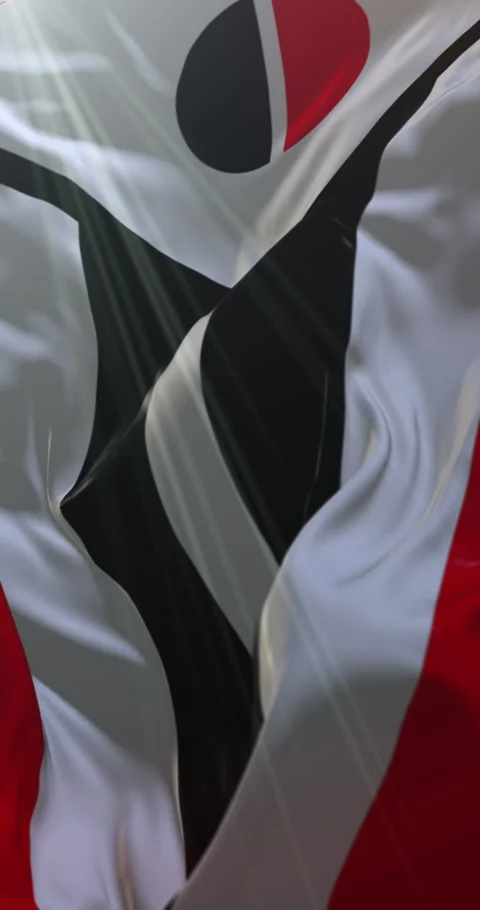 Arapaho Flag. Loop. 4K Vertical Stock Footage 306044958