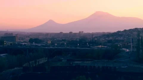 Ararat Sunset Stock Footage 10855490
