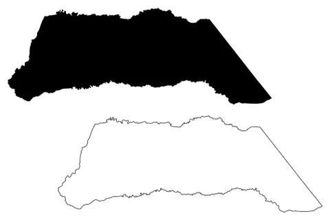 Arauca Department map vector.... Stock Illustration