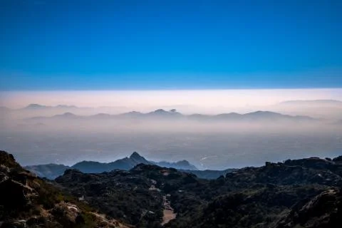 Aravali mountain range Foto stock