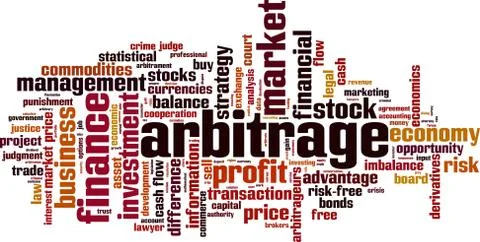 Arbitrage word cloud Stock Illustration