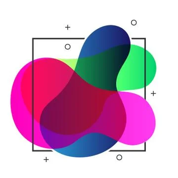 Arbitrary graphic elements of different colors. Stock Illustration